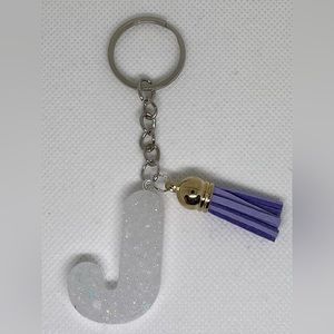 Epoxy Resin Letter Keychain